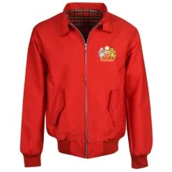 Manchester Reds 1970's Red Harrington Jacket with Vintage Crest