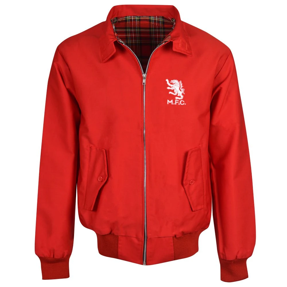 Middlesbrough Red Harrington Jacket with Lion Crest 1 Middlesbrough Red Harrington Jacket with Lion Crest