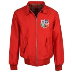 British & Irish Lions 1970's Red Harrington Jacket - Vintage Heritage Style
