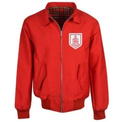 Bournemouth Red Harrington Jacket with 1960s Retro Badge