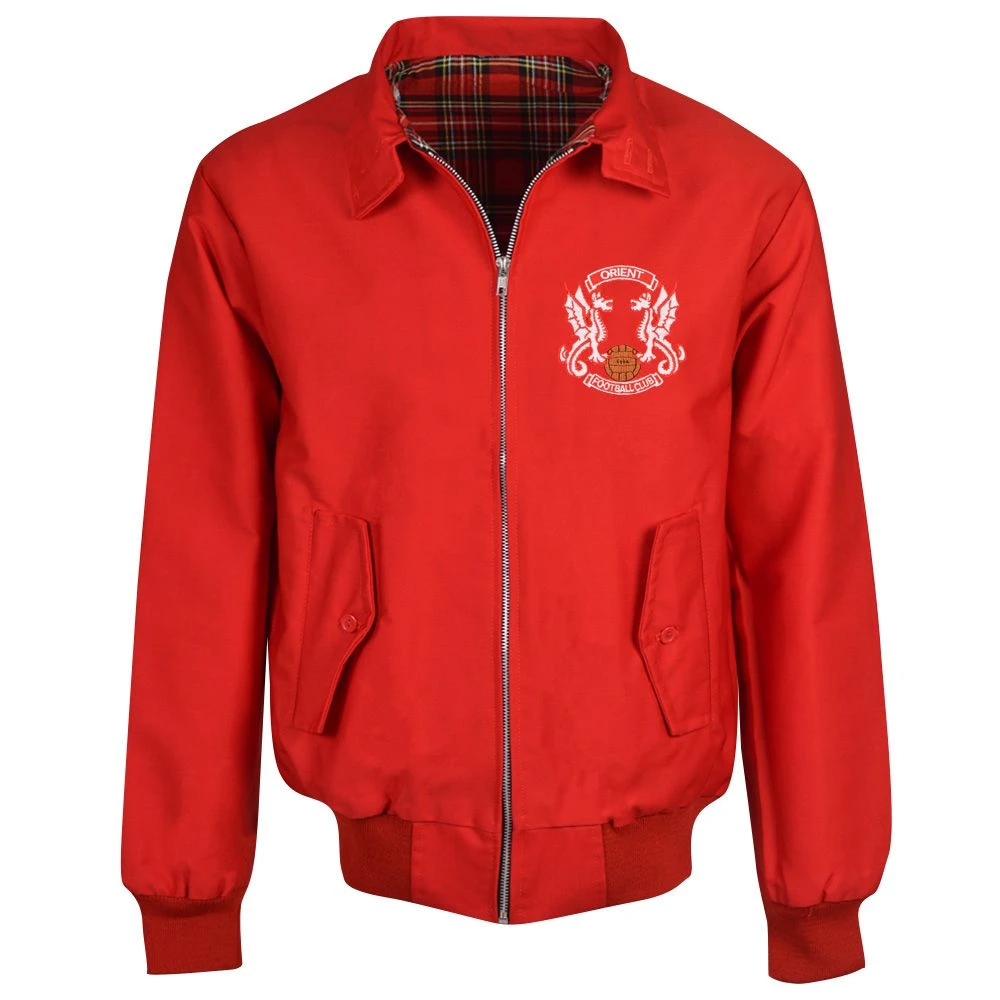 Leyton Orient Red Harrington Jacket - Retro 1970s Crest 1 Leyton Orient Red Harrington Jacket - Retro 1970s Crest