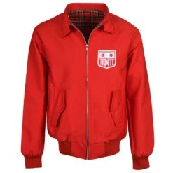 Southampton Red Harrington Jacket with Vintage 1960s Crest