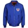 USA Royal Harrington Jacket with 1950 World Cup Crest 2 USA Royal Harrington Jacket with 1950 World Cup Crest -Blakely Clothing Store hj0086