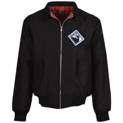 Academica De Coimbra Black Harrington Jacket - Made in UK