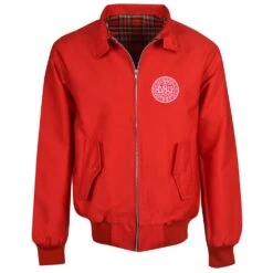 Denmark Red Harrington Jacket - Classic UK Made Outerwear