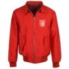 Classic Red Harrington Jacket - British Made Casual Mens Outerwear