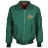 Australia Green Harrington Jacket with Retro 1980s Crest -Blakely Clothing Store hj0104