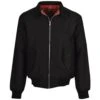 Premium Black Harrington Jacket with Classic Red Tartan Lining -Blakely Clothing Store hjackblack