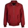 Classic Burgundy Harrington Jacket with Red Tartan Lining -Blakely Clothing Store hjackburg