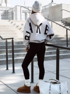 Isabel Hoodie & Leggings Set - Stone & Black -Blakely Clothing Store isabelblackleggingsD 1