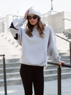 Isabel Hoodie & Leggings Set - Stone & Black -Blakely Clothing Store isabelblackleggingsD 13