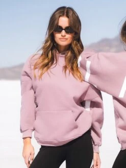 Isabel Hoodie & Leggings Set - Dusty Pink & Black -Blakely Clothing Store isabelblackleggingsD