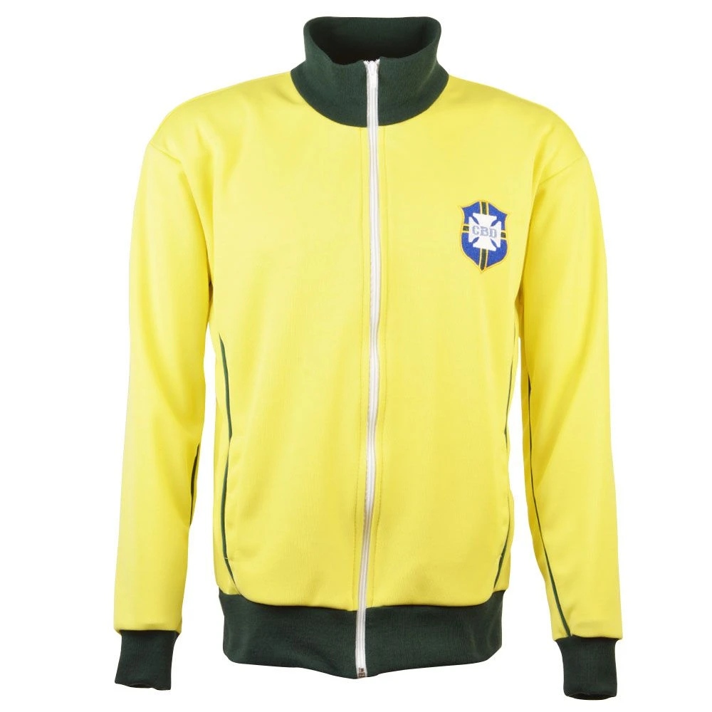 Brazil Retro Track Top - Classic Football Style Zip-Up Jacket 1 Brazil Retro Track Top - Classic Football Style Zip-Up Jacket