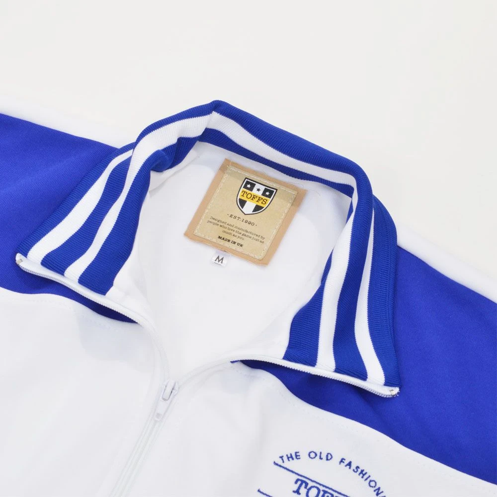 The Old Fashioned Football Shirt Co. White/Royal Track Top 3 The Old Fashioned Football Shirt Co. White/Royal Track Top - Image 3