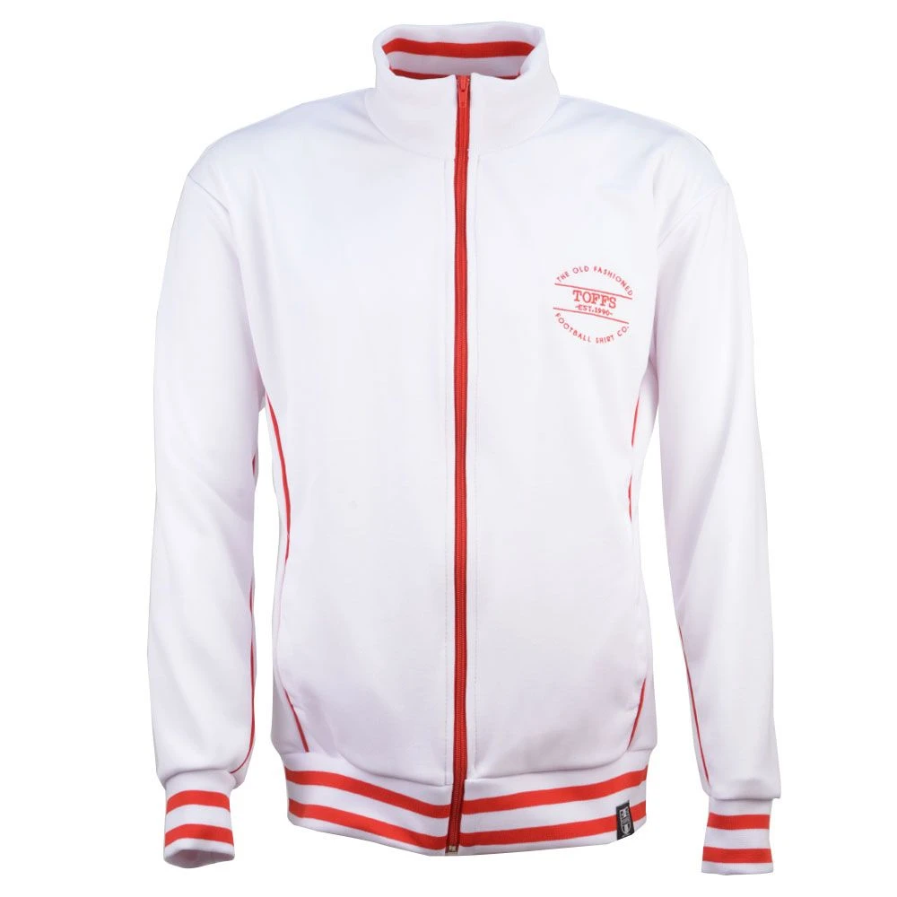 The Old Fashioned Football Shirt Co. White & Red Heritage Track Top 1 The Old Fashioned Football Shirt Co. White & Red Heritage Track Top