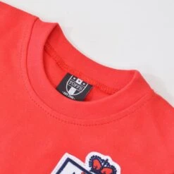 England Red Short Sleeve Retro Kids Football Shirt 5 England Red Short Sleeve Retro Kids Football Shirt -Blakely Clothing Store kd3032 2