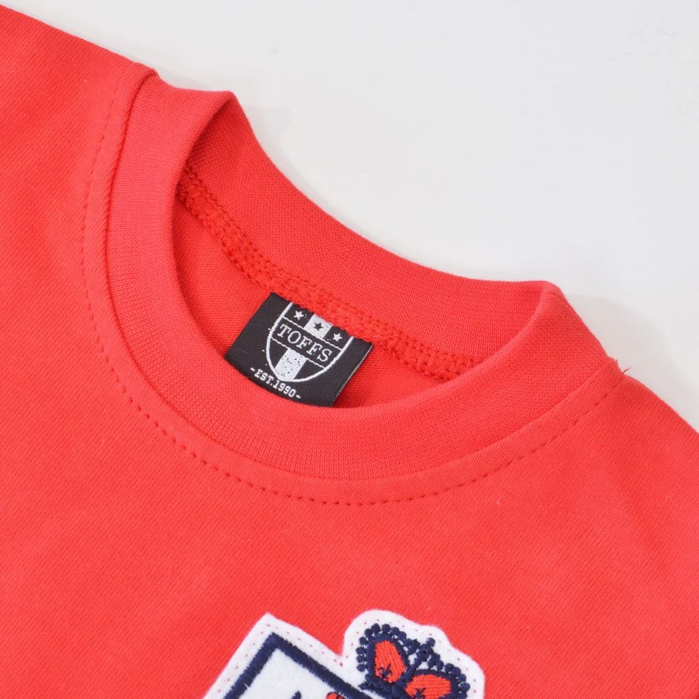 England Red Short Sleeve Retro Kids Football Shirt 3 England Red Short Sleeve Retro Kids Football Shirt - Image 3