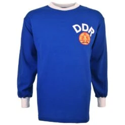 Kids East Germany 1970 Retro Football Shirt - DDR Long Sleeve Jersey