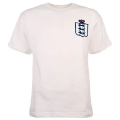 Kids England Retro Football Shirt - Premium White Short Sleeve Jersey