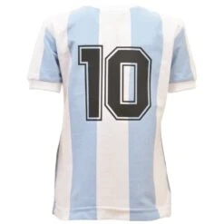 Argentina 1986 World Cup Retro No.10 Kids Football Shirt