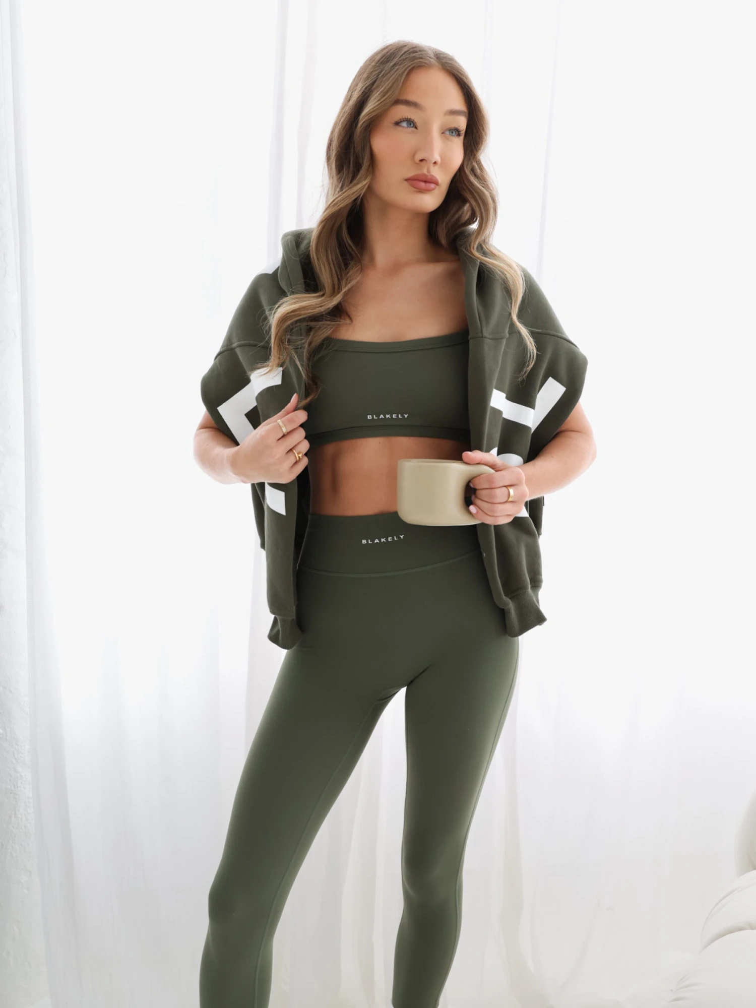 Ultimate Sports Bra & Leggings Set - Khaki Green 6 Ultimate Sports Bra & Leggings Set - Khaki Green - Image 6