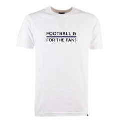 TOFFS Navy Football Is For The Fans - White Organic Cotton T-Shirt