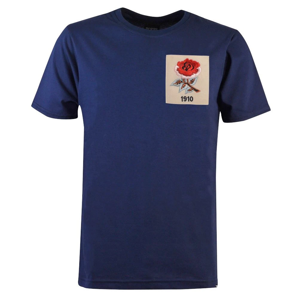 England Rose 1910 Navy Vintage Rugby T-Shirt - Organic Cotton 1 England Rose 1910 Navy Vintage Rugby T-Shirt - Organic Cotton
