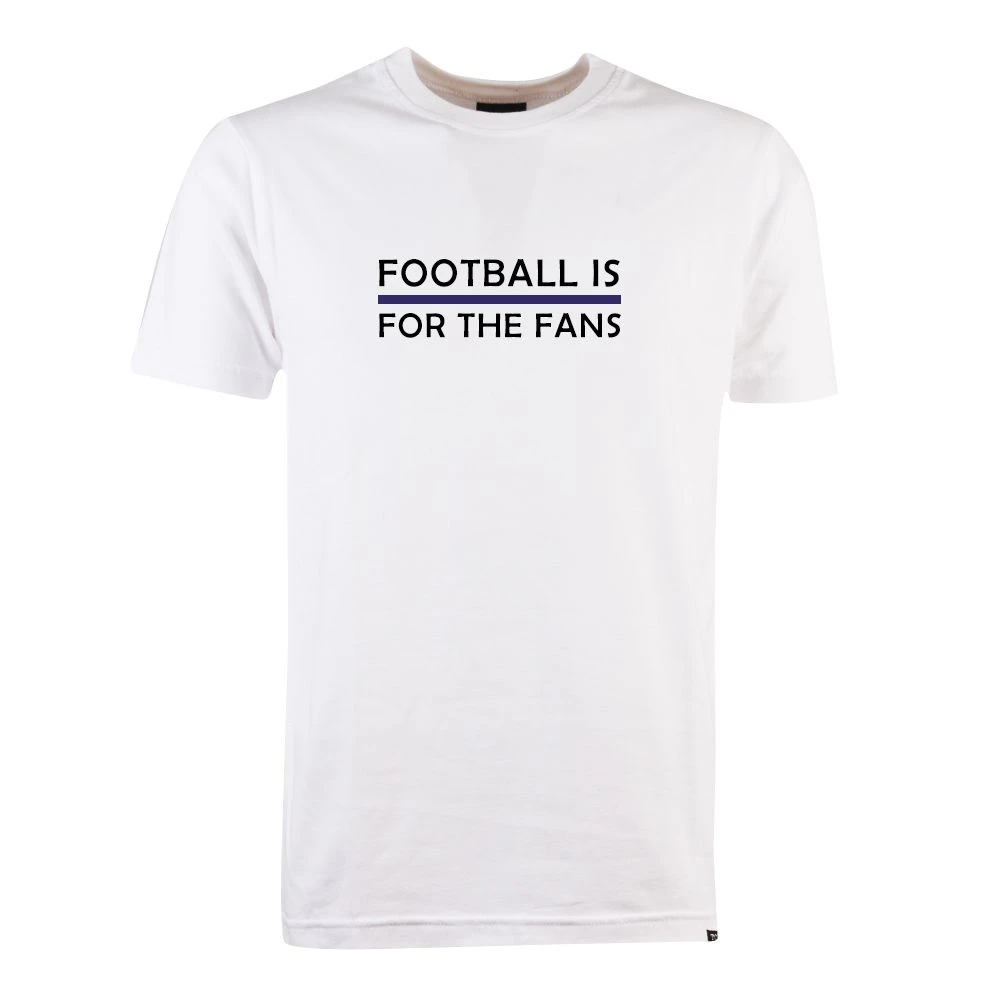 TOFFS Navy Football Is For The Fans - White Organic Cotton T-Shirt 1 TOFFS Navy Football Is For The Fans - White Organic Cotton T-Shirt