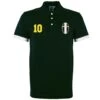 Piemonte Calcio Retro No 10 Black Polo Shirt - Classic Football Style -Blakely Clothing Store p0010