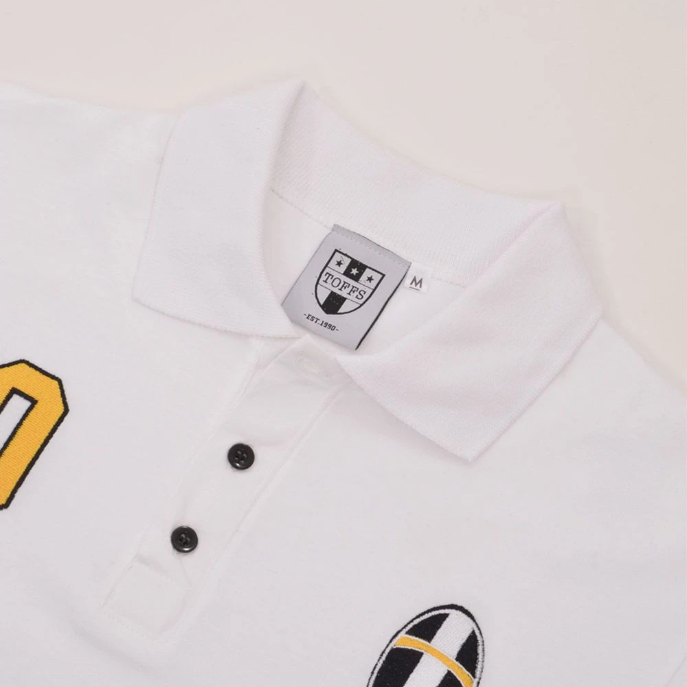 Piemonte Calcio Retro No 10 White Polo Shirt 3 Piemonte Calcio Retro No 10 White Polo Shirt - Image 3