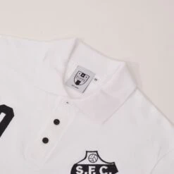 Santos No 10 Premium White Organic Cotton Polo Shirt 5 Santos No 10 Premium White Organic Cotton Polo Shirt -Blakely Clothing Store p0020 2