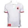 AC Milan No 89 White Polo Shirt - Official Heritage Style 2 AC Milan No 89 White Polo Shirt - Official Heritage Style -Blakely Clothing Store p0047