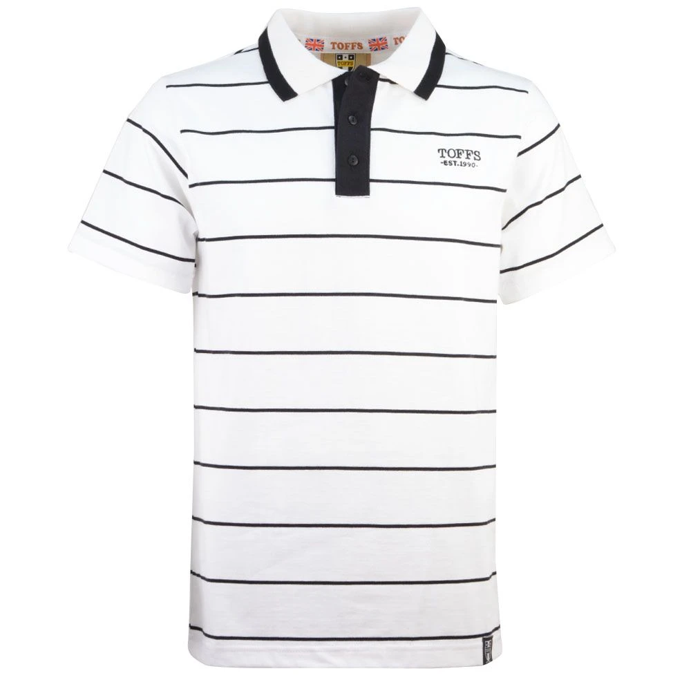 TOFFS Est 1990 Striped Polo Shirt - British Made Organic Cotton 1 TOFFS Est 1990 Striped Polo Shirt - British Made Organic Cotton