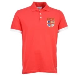 Stoke Red/White Polo - Premium Organic Cotton Short Sleeve