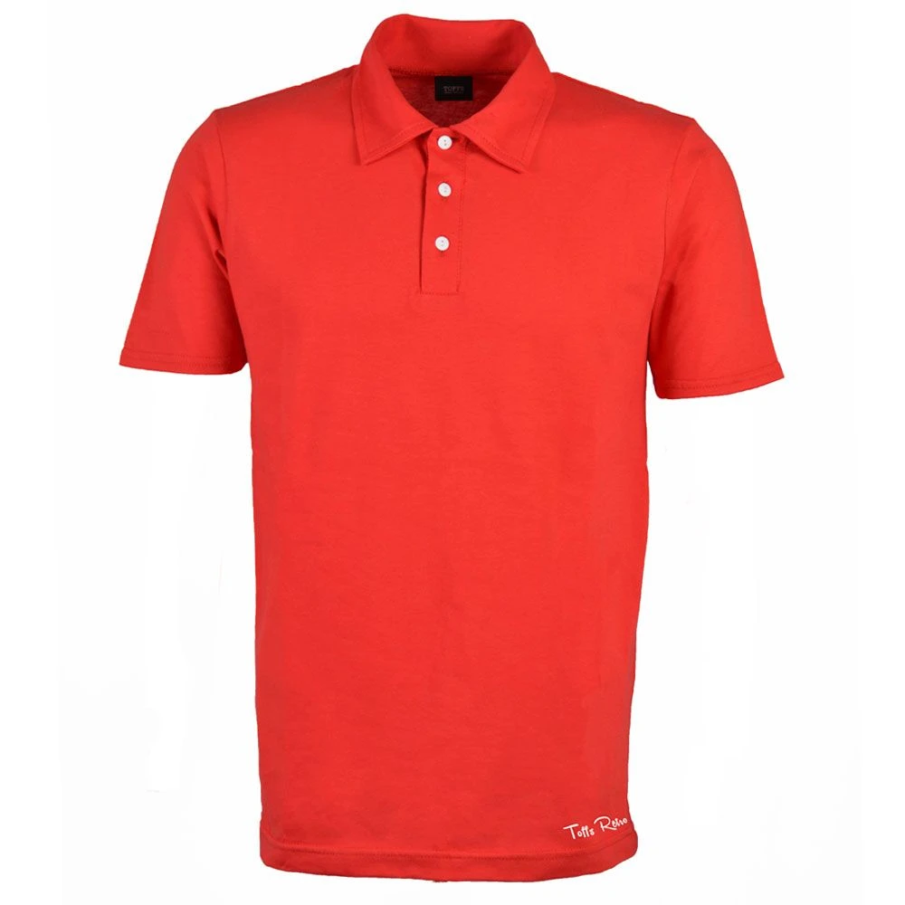 Toffs Retro Polo Shirt in Red - 100% Organic Combed Cotton 2 Toffs Retro Polo Shirt in Red - 100% Organic Combed Cotton - Image 2