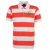 Japan Rugby Polo Shirt - Red and White Striped Organic Cotton