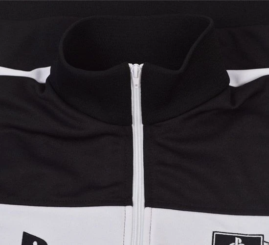 PlayStation Official Black Track Top - Classic Heavy Pique Zip-Up 4 PlayStation Official Black Track Top - Classic Heavy Pique Zip-Up - Image 4