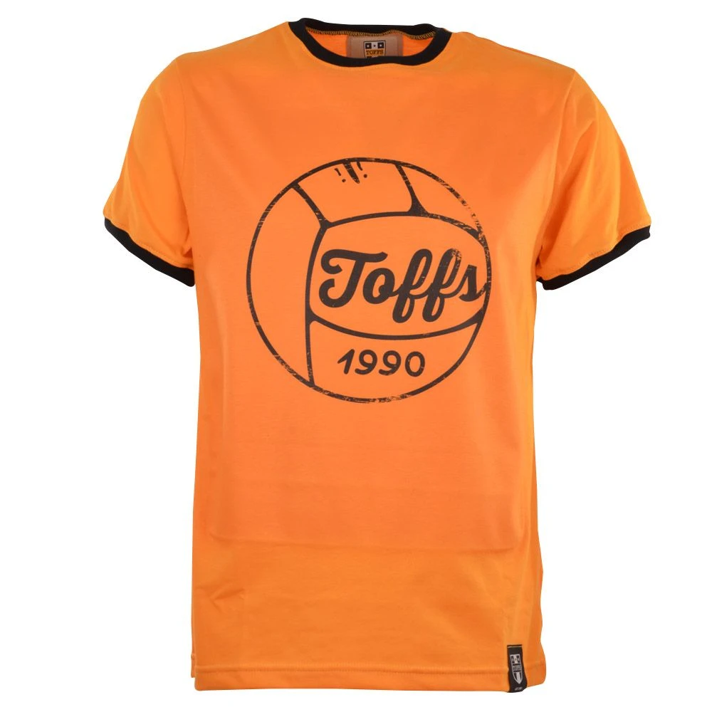 TOFFS Football T-Shirt - Amber/Black Ringer 1 TOFFS Football T-Shirt - Amber/Black Ringer