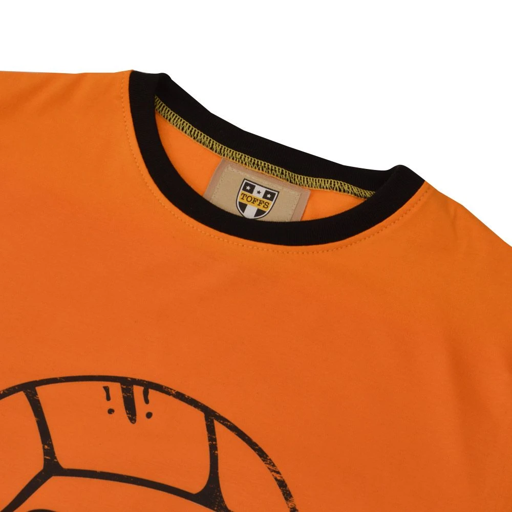 TOFFS Football T-Shirt - Amber/Black Ringer 2 TOFFS Football T-Shirt - Amber/Black Ringer - Image 2