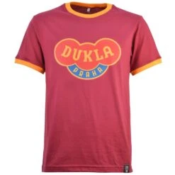Dukla Prague 12th Man Maroon/Amber Ringer T-Shirt