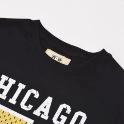 Chicago Sting 74 Vintage Soccer T-Shirt - Black Organic Cotton -Blakely Clothing Store print0130 2