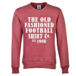 The Old Fashioned Football Shirt Co. Wine Relaxed Fit Sweatshirt