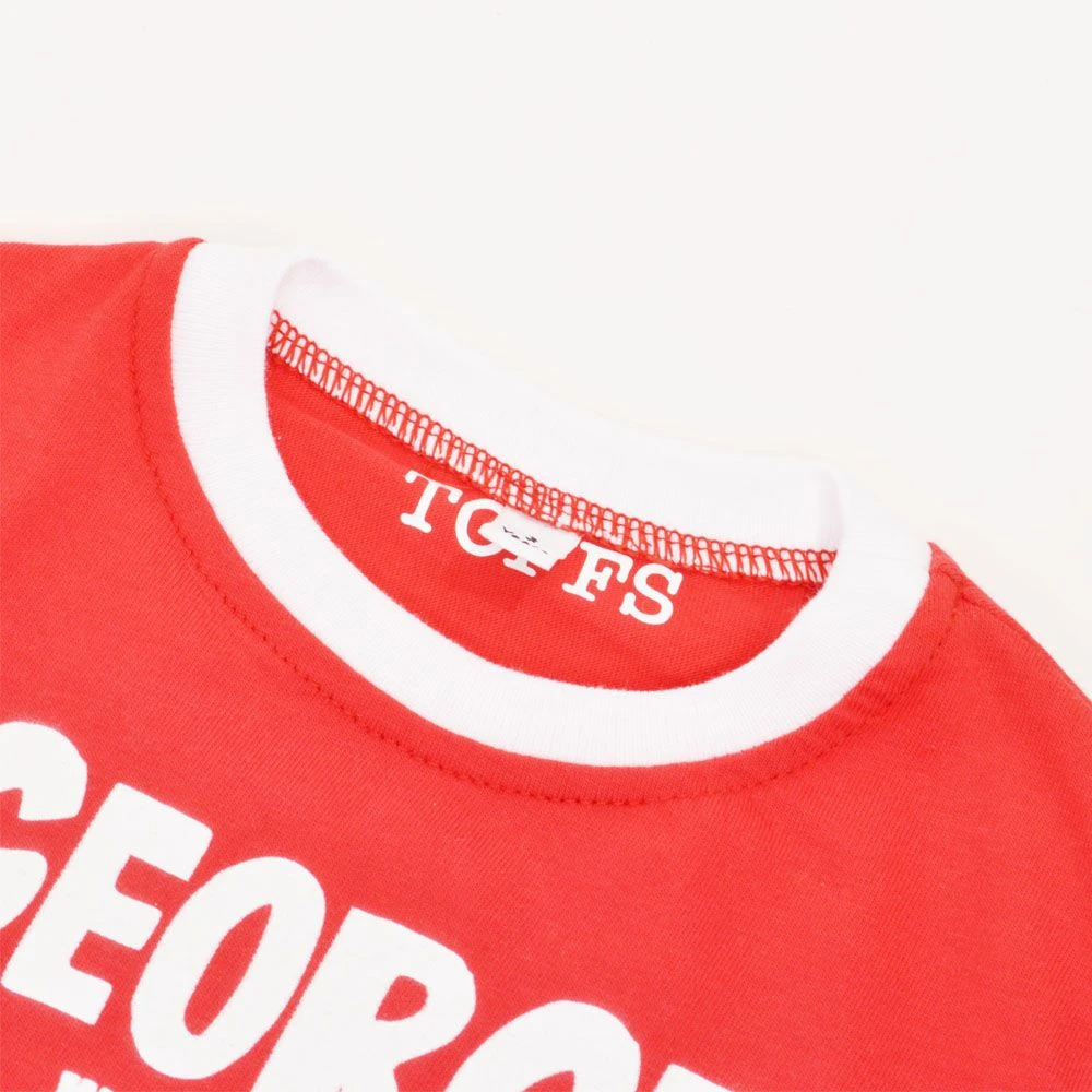 Kids Red and White Football Ringer T-Shirt - 100% Organic Cotton 3 Kids Red and White Football Ringer T-Shirt - 100% Organic Cotton - Image 3