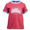 Kids Football T-Shirt - Little Hammer Maroon & Sky Blue Ringer Tee -Blakely Clothing Store print0190