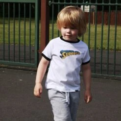 Kids Organic Cotton Ringer T-Shirt - White and Black Supersub 7 Kids Organic Cotton Ringer T-Shirt - White and Black Supersub -Blakely Clothing Store print0199 3