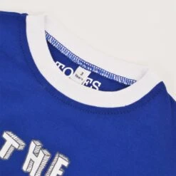 Kids Organic Cotton Ringer T-Shirt - The Special One Royal & White -Blakely Clothing Store print0200 2