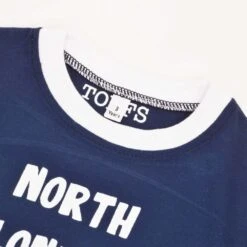 Kids North London Navy & White Organic Cotton Ringer Tee -Blakely Clothing Store print0203 2