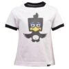 Kids Newcastle White & Black Organic Cotton Ringer Football Tee -Blakely Clothing Store print0206