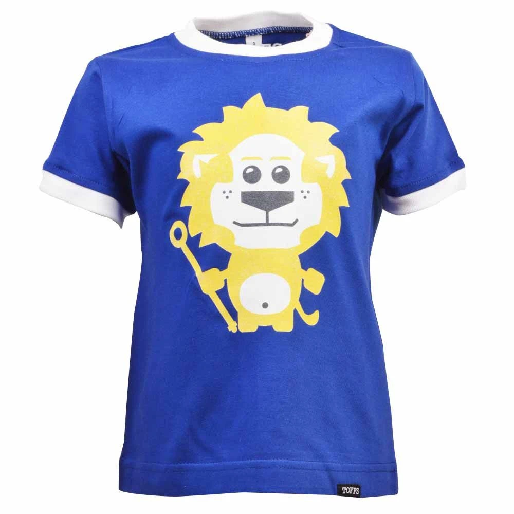 Kids Chelsea Football Lion Ringer T-Shirt - Royal & White 1 Kids Chelsea Football Lion Ringer T-Shirt - Royal & White