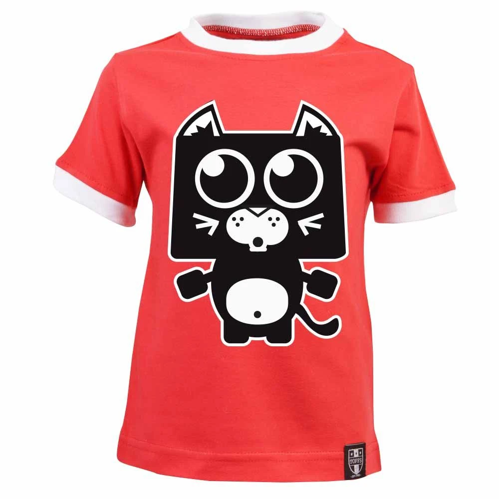 Kids Sunderland Red and White Ringer Football T-Shirt - Organic Cotton 1 Kids Sunderland Red and White Ringer Football T-Shirt - Organic Cotton